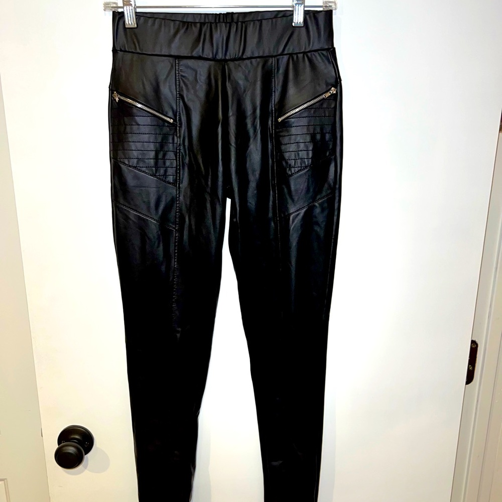 New Faux Shinestar leather jeans szS
